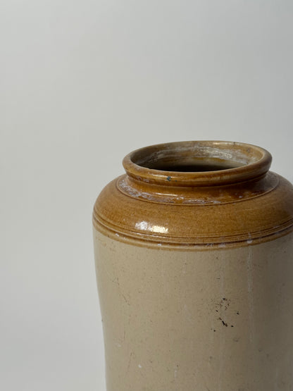 Large Mustard Two Toned Utility Jar