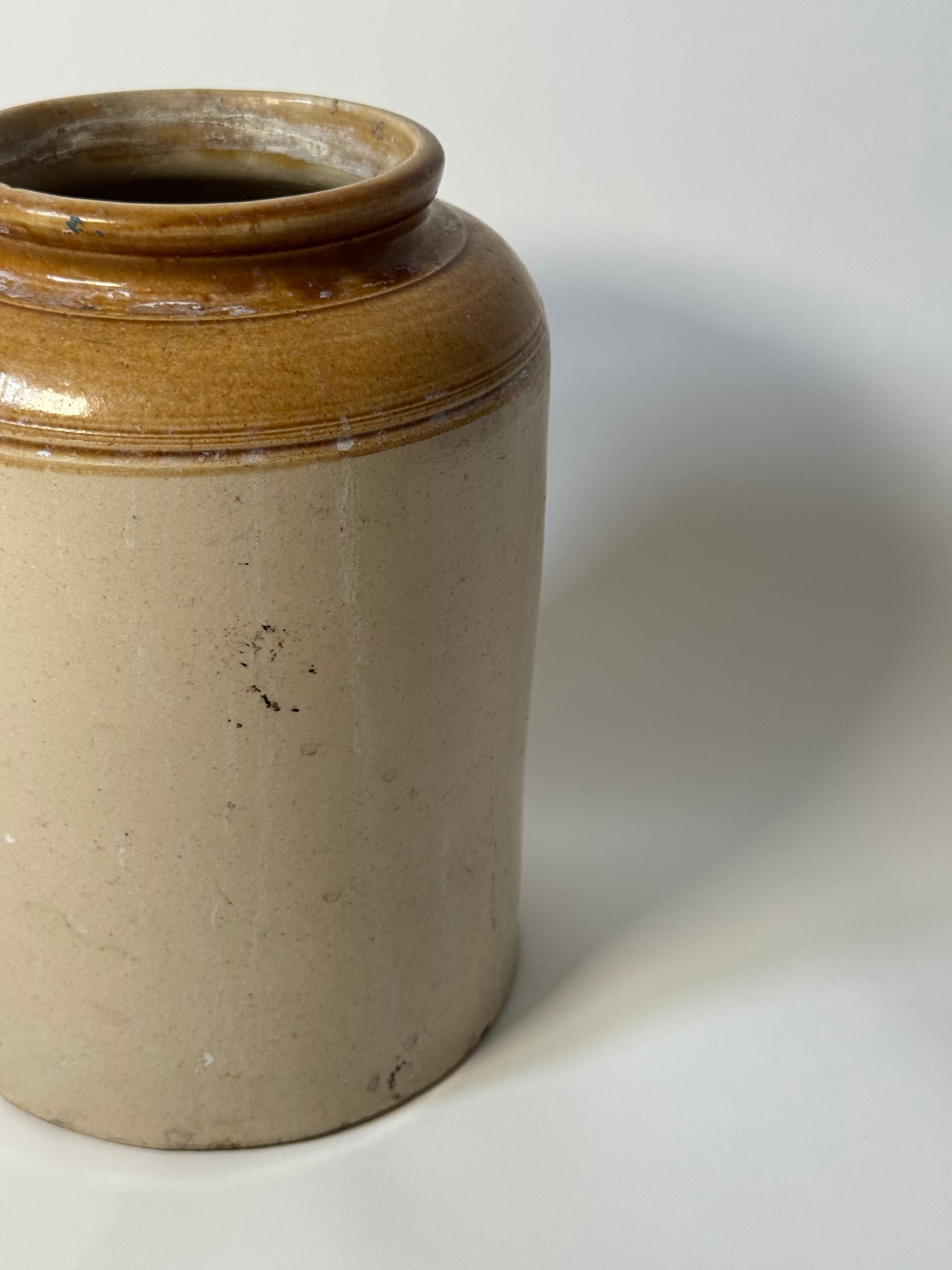 Large Mustard Two Toned Utility Jar