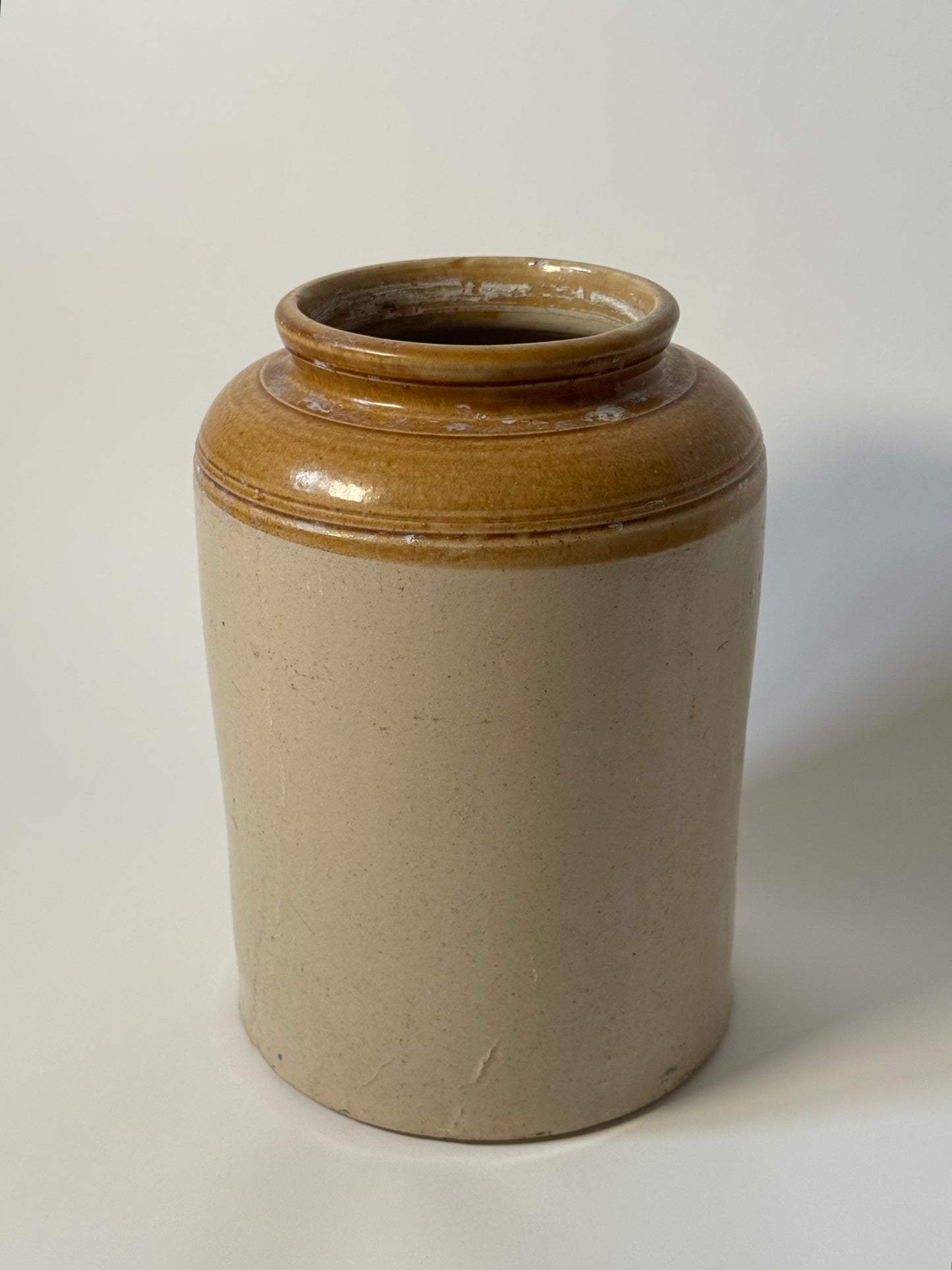 Large Mustard Two Toned Utility Jar
