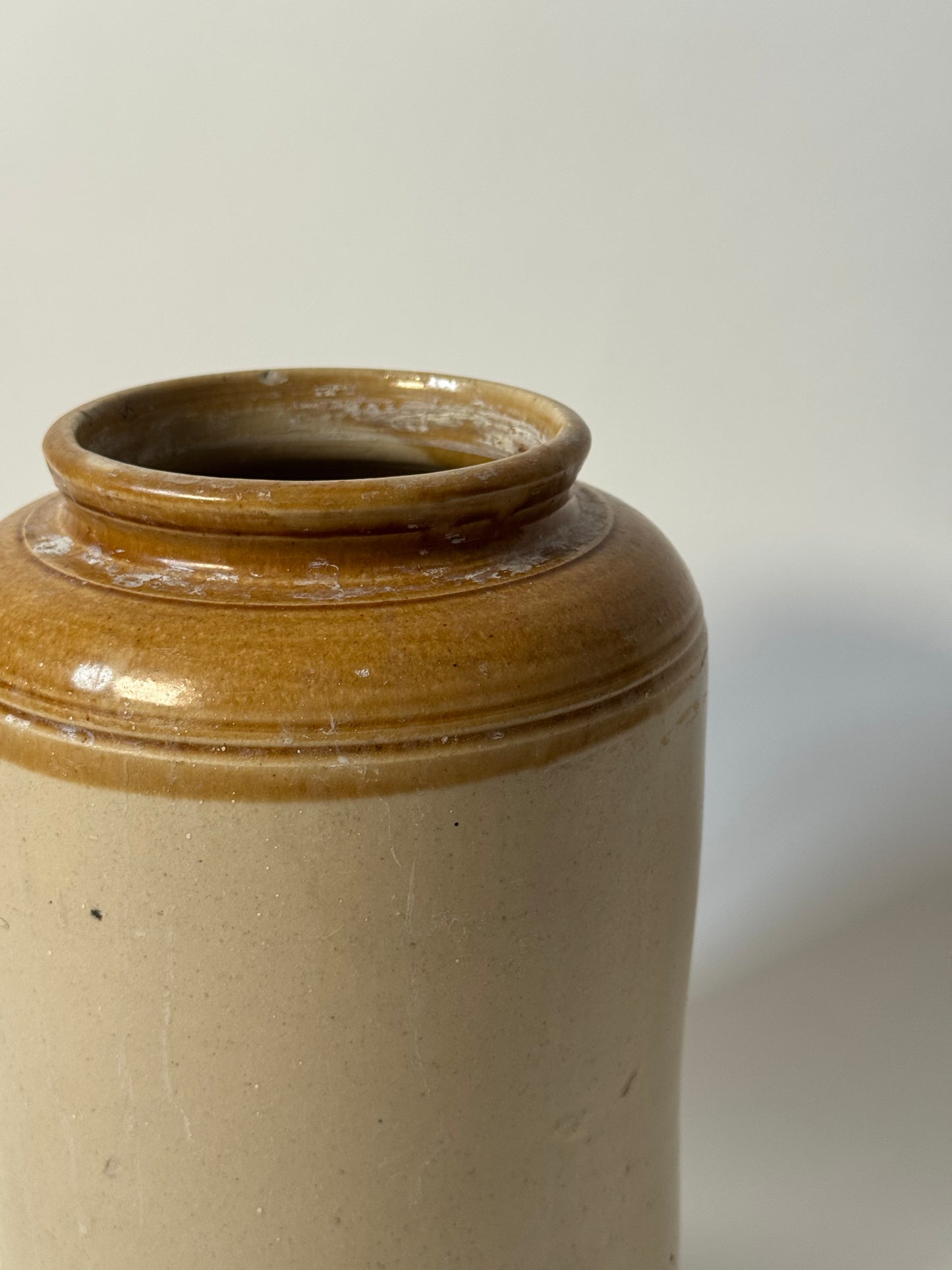 Large Mustard Two Toned Utility Jar