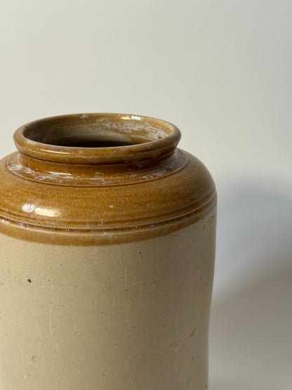 Large Mustard Two Toned Utility Jar
