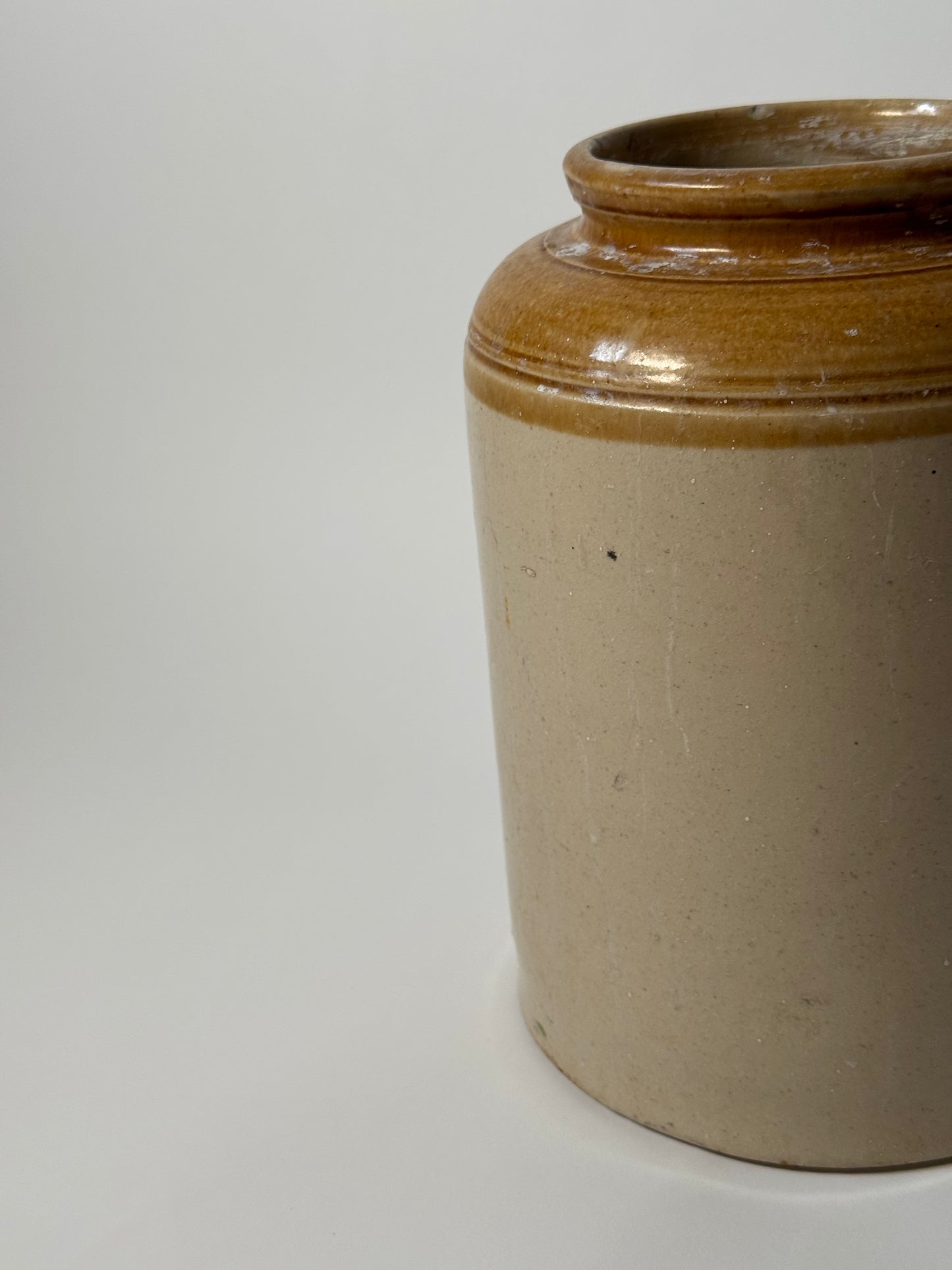 Large Mustard Two Toned Utility Jar