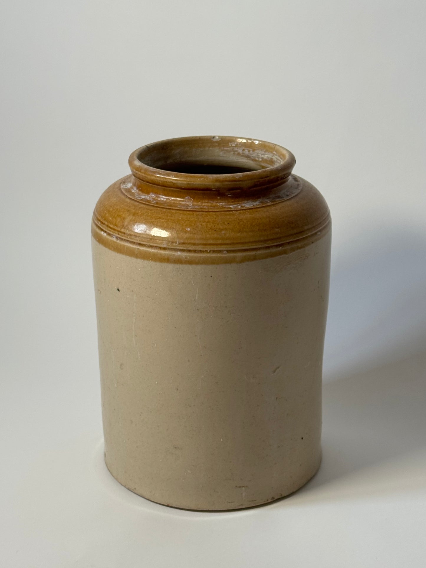 Large Mustard Two Toned Utility Jar