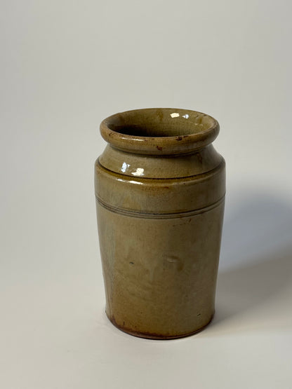 Olive Beige Glazed Utility Jar