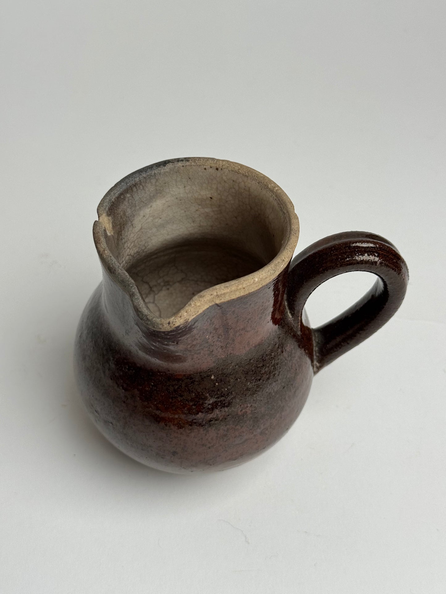 Rich Brown French Milk Jug