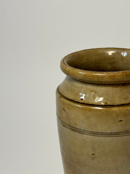 Olive Beige Glazed Utility Jar