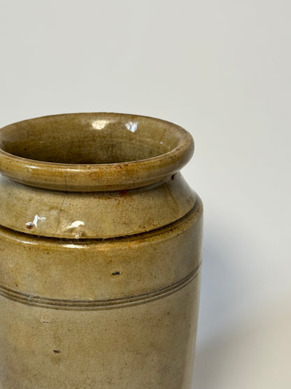 Olive Beige Glazed Utility Jar