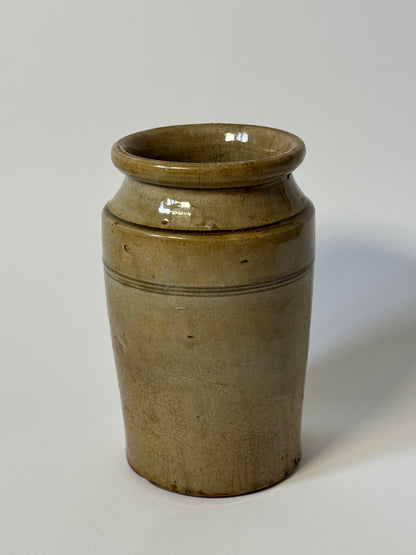 Olive Beige Glazed Utility Jar