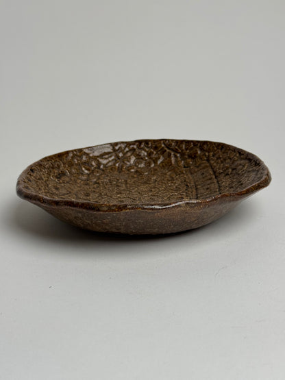 Glazed Pattern Stoneware Dish