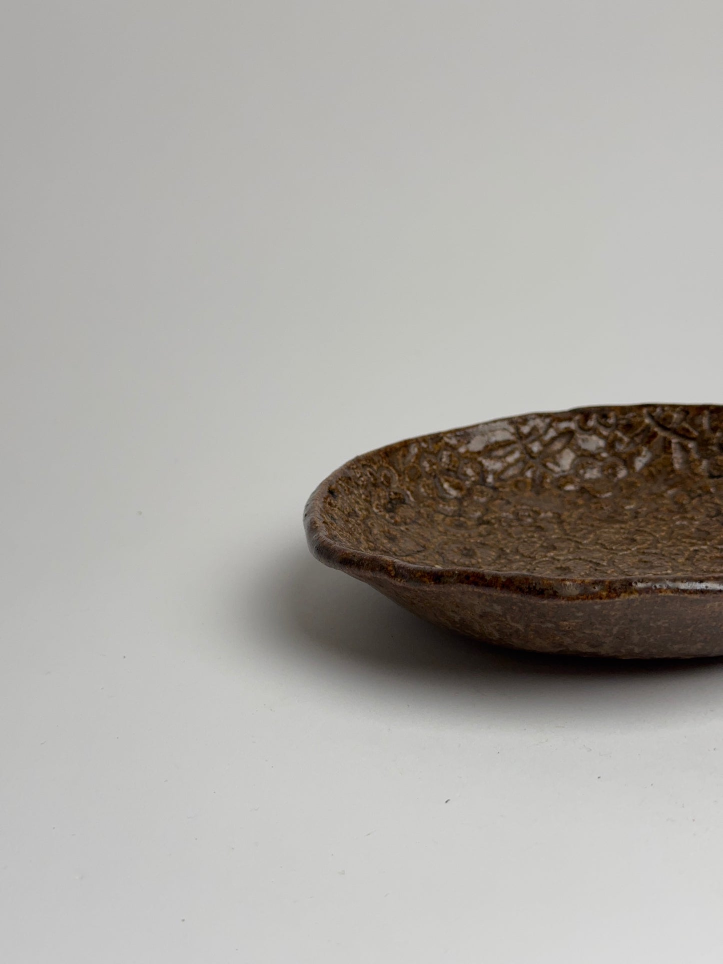 Glazed Pattern Stoneware Dish