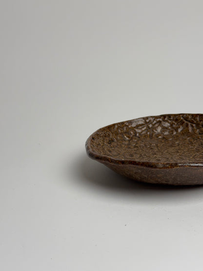 Glazed Pattern Stoneware Dish