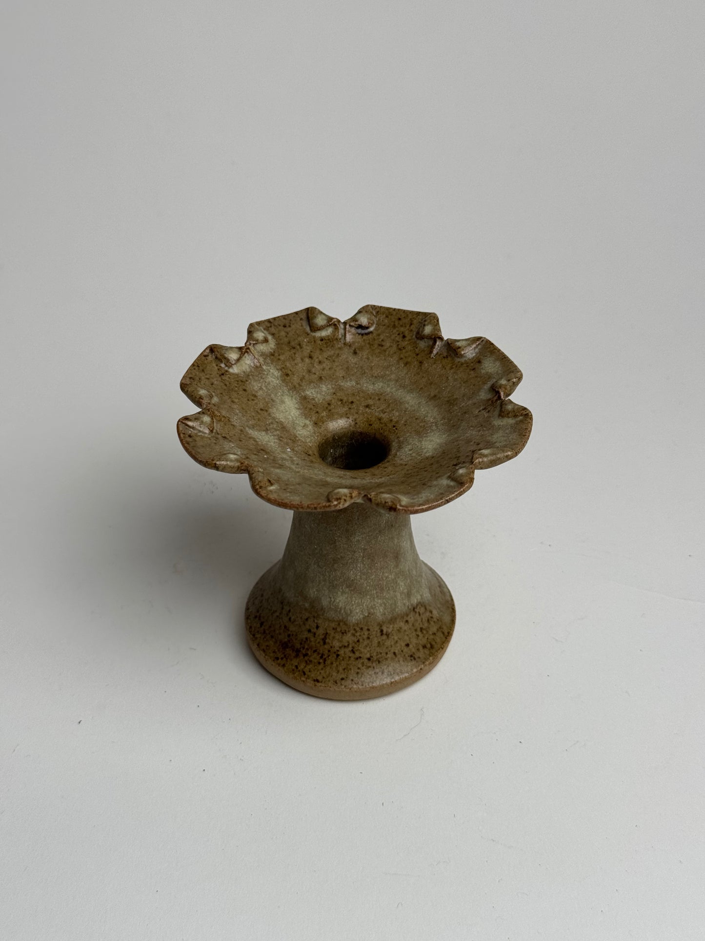 Studio Pottery Petal Candle Holder