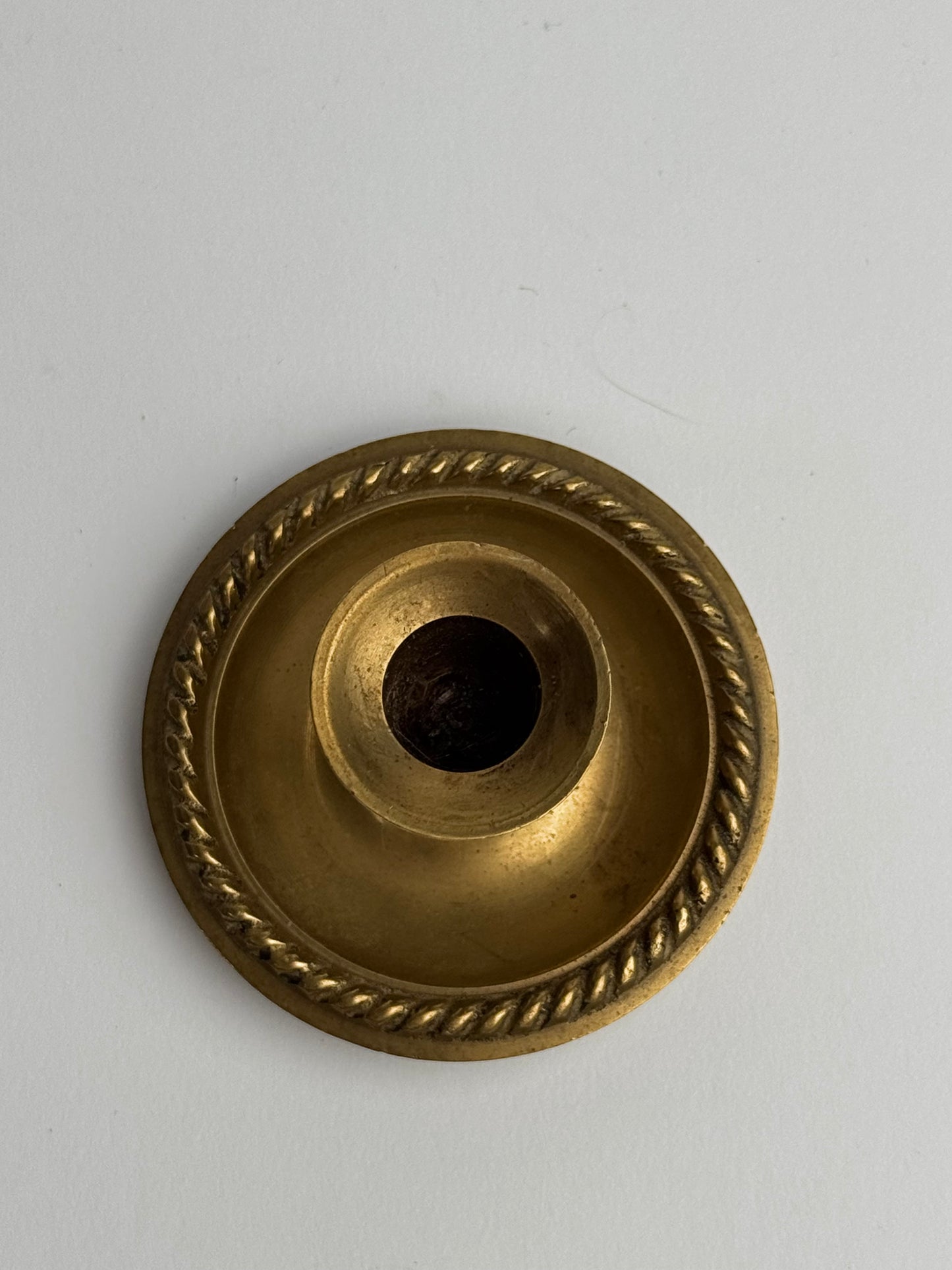 Small Vintage Brass Gold Candle Holder