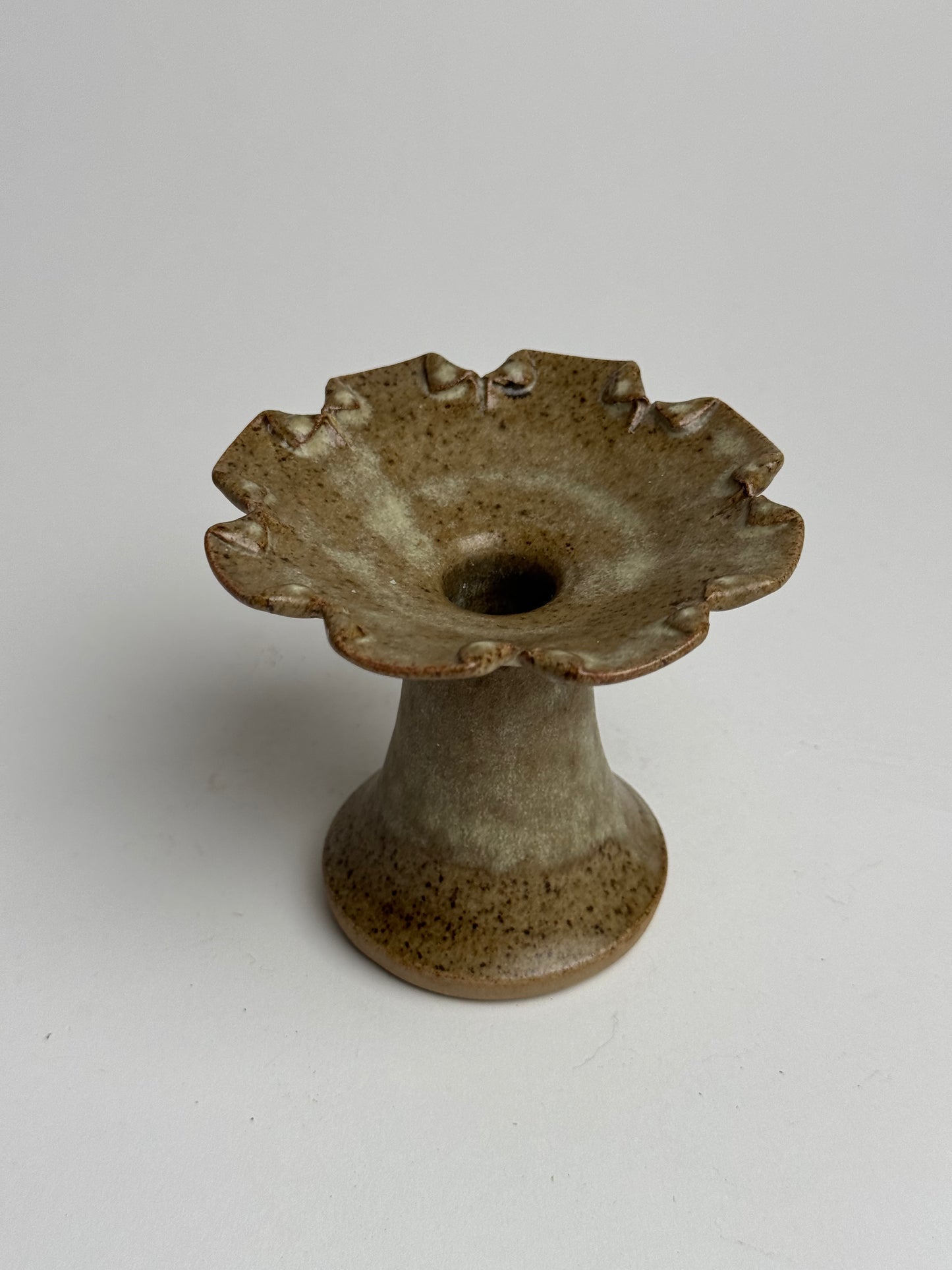 Studio Pottery Petal Candle Holder