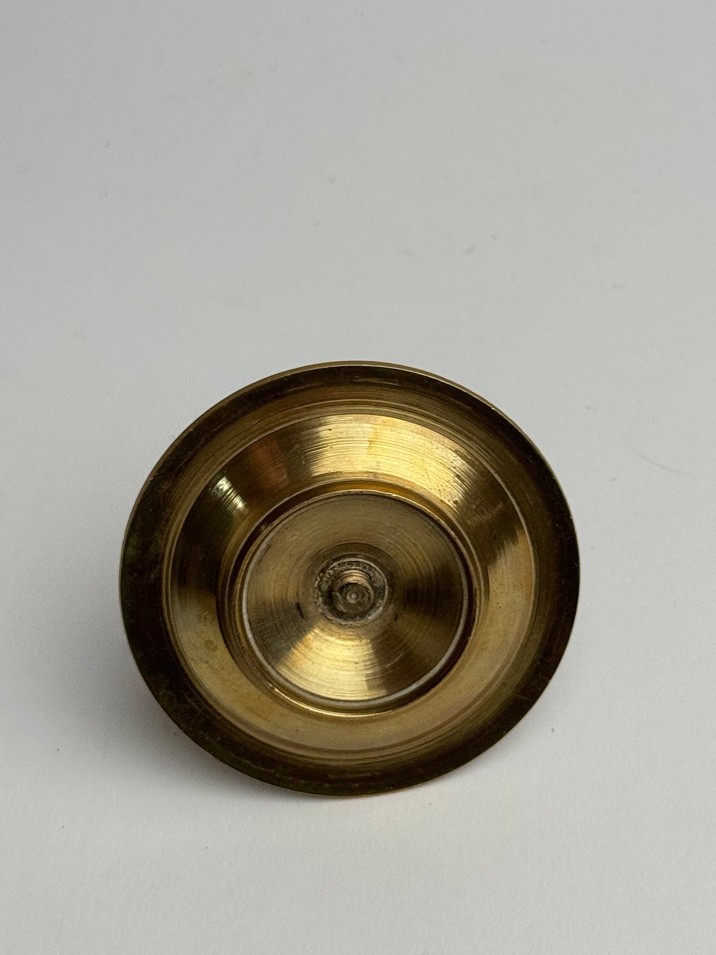 Small Vintage Brass Gold Candle Holder