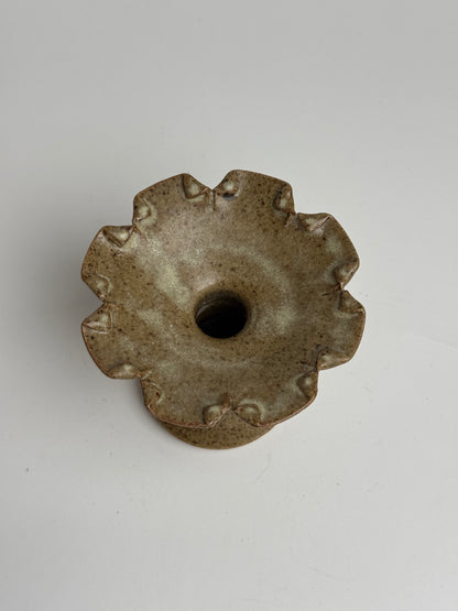 Studio Pottery Petal Candle Holder