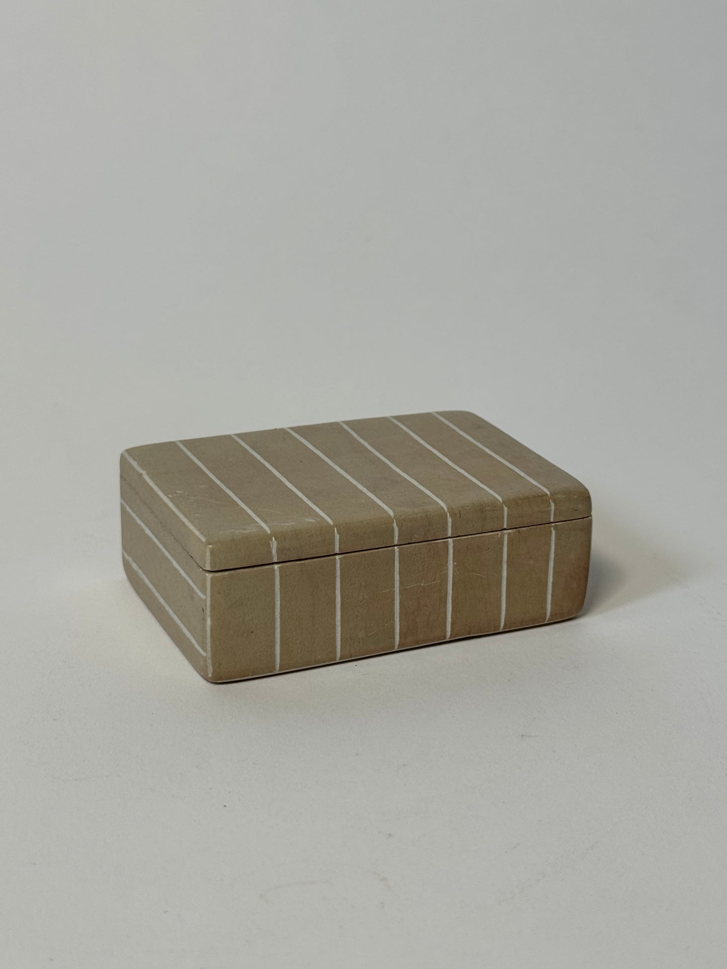 Striped Stone Lidded Box