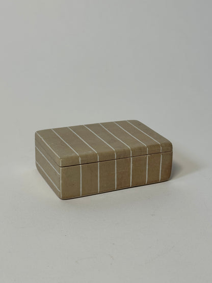Striped Stone Lidded Box