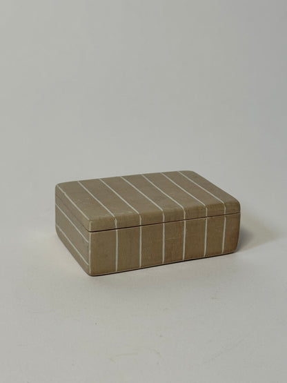 Striped Stone Lidded Box