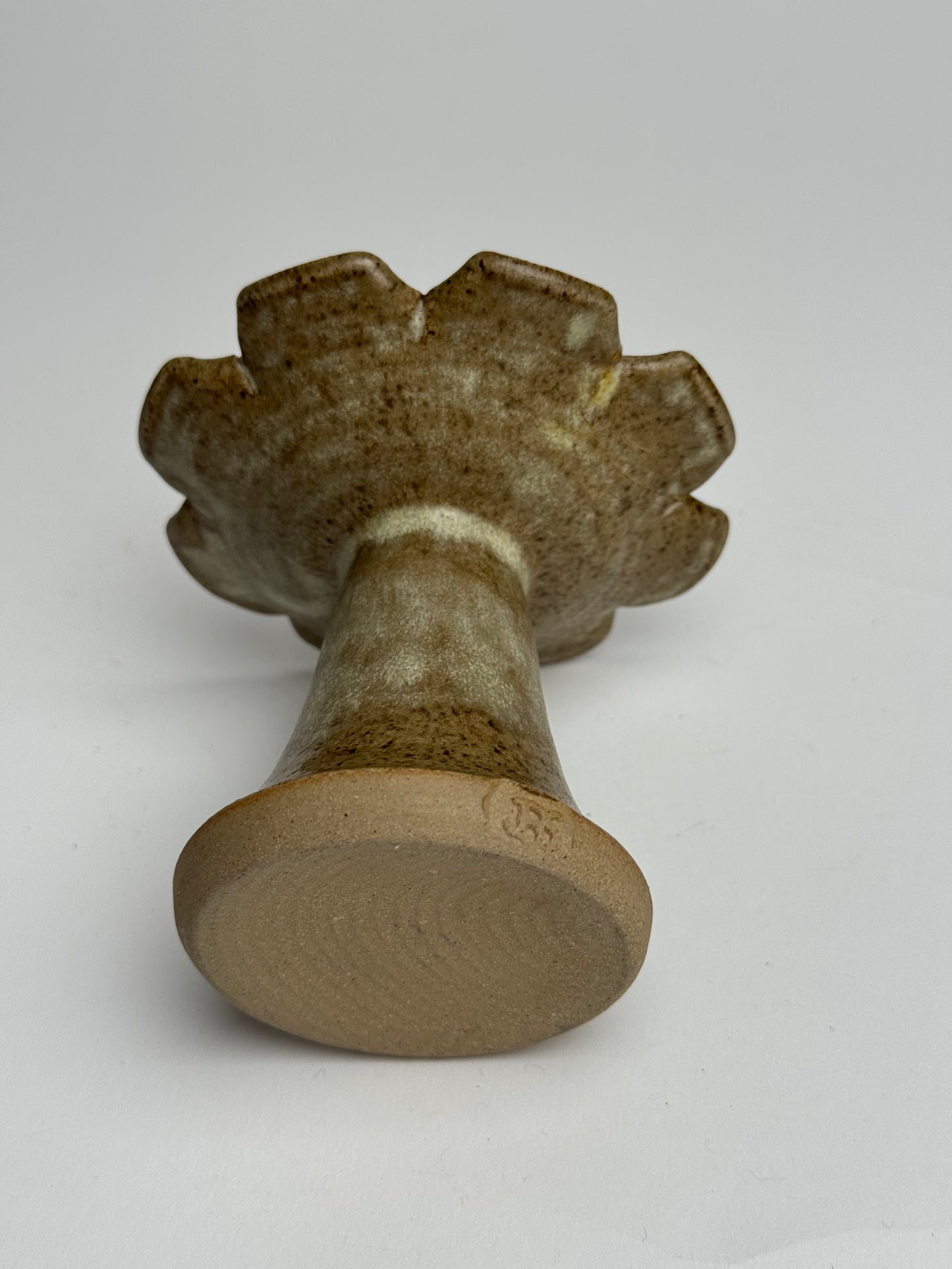 Studio Pottery Petal Candle Holder