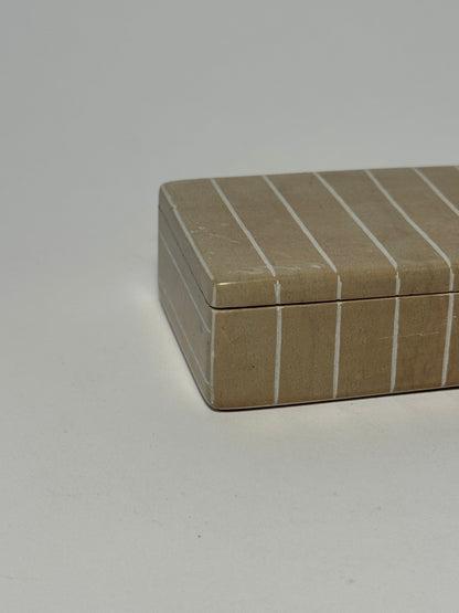 Striped Stone Lidded Box