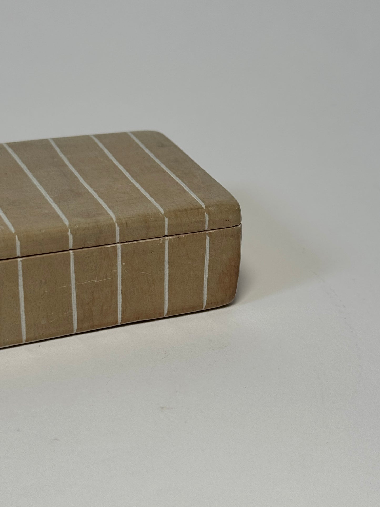Striped Stone Lidded Box