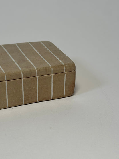 Striped Stone Lidded Box