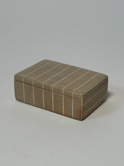 Striped Stone Lidded Box