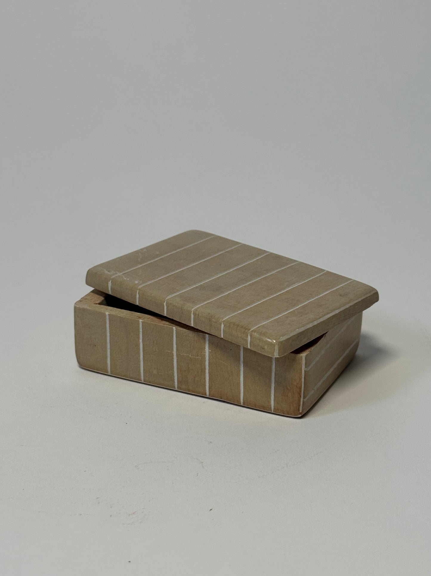 Striped Stone Lidded Box