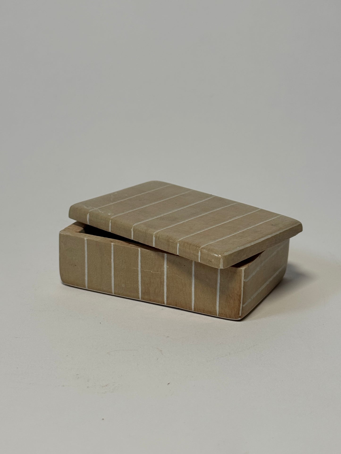 Striped Stone Lidded Box