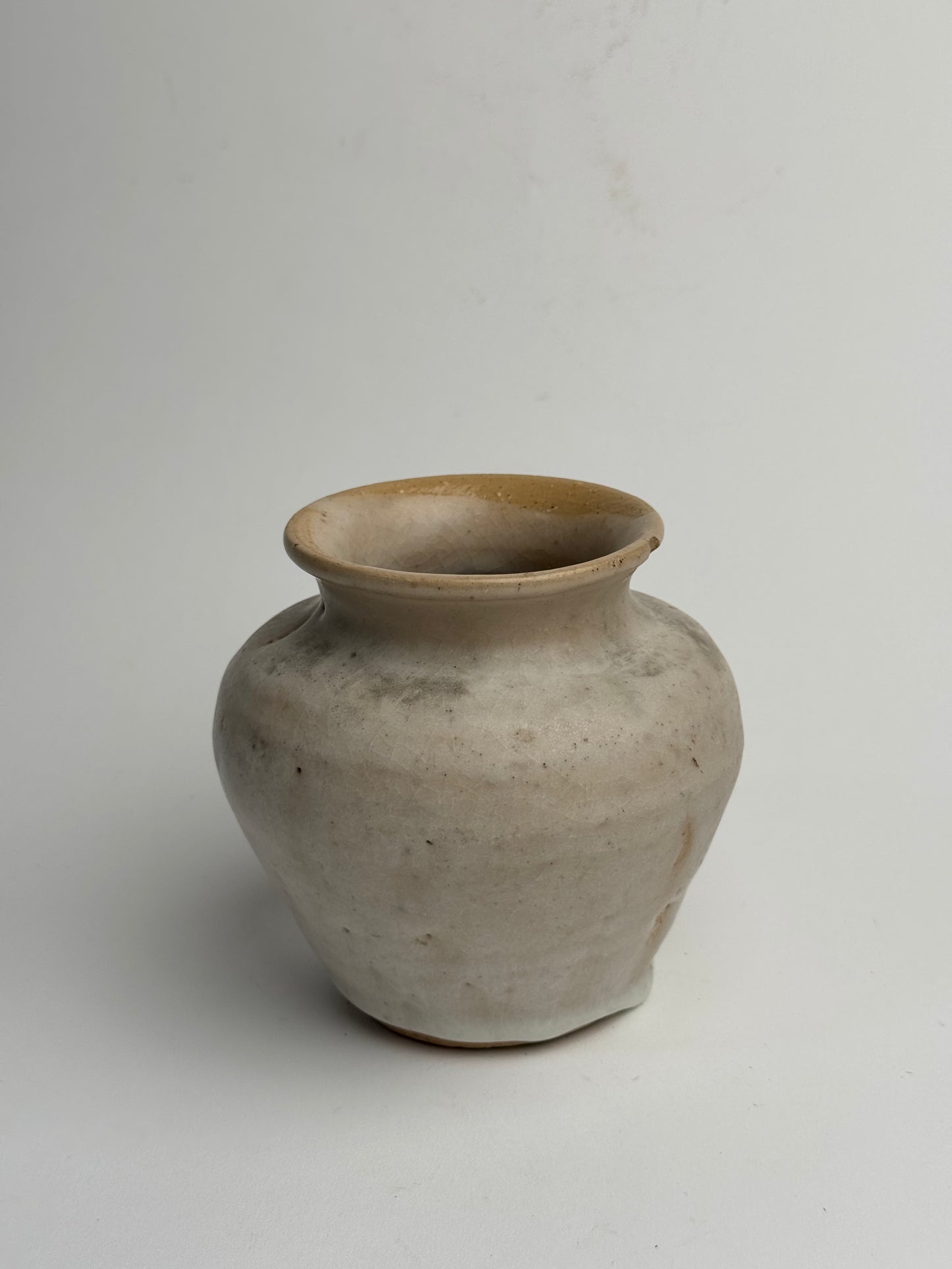 Neutral Drip Glaze Vase