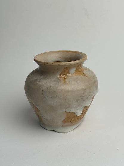 Neutral Drip Glaze Vase