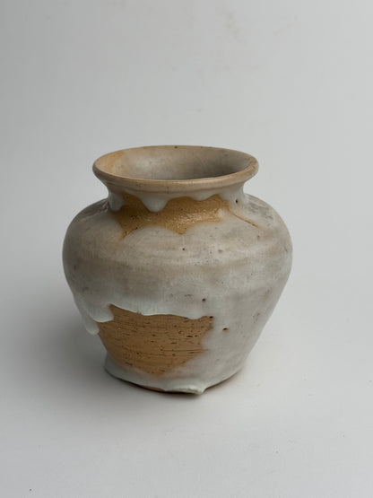 Neutral Drip Glaze Vase