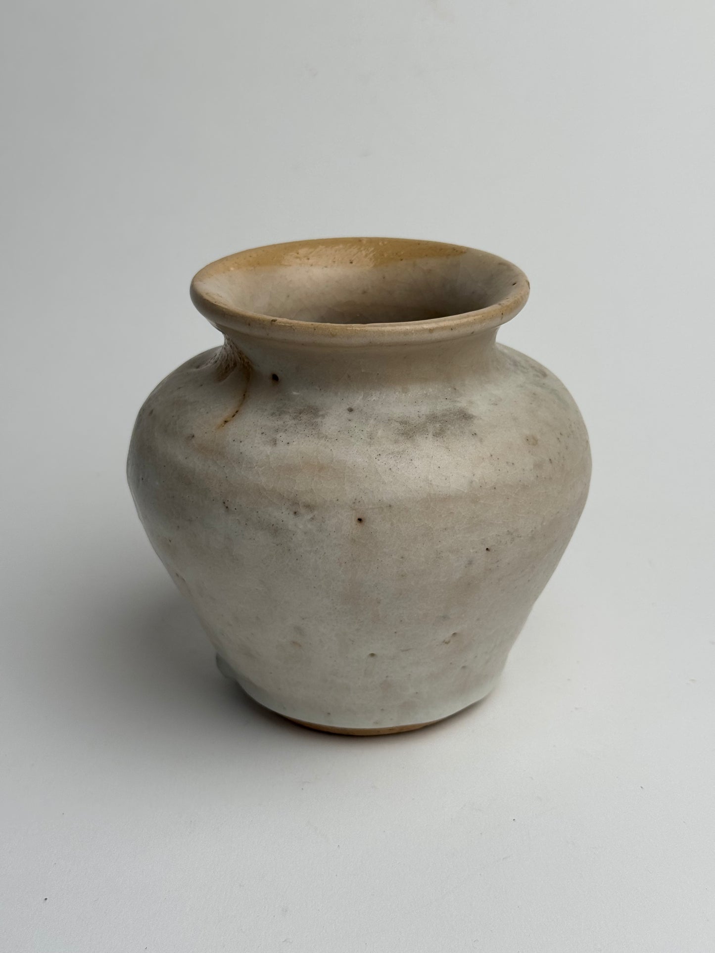 Neutral Drip Glaze Vase