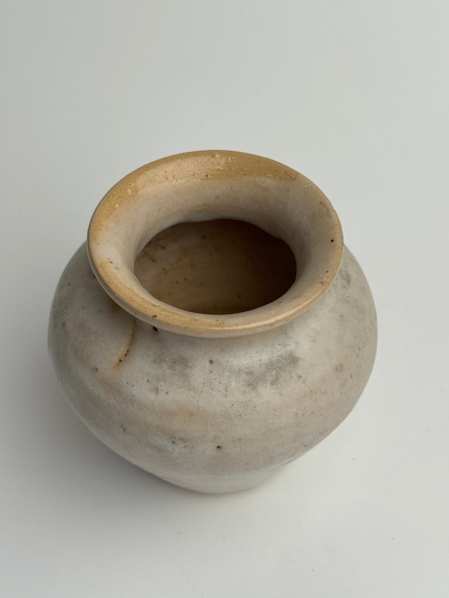 Neutral Drip Glaze Vase