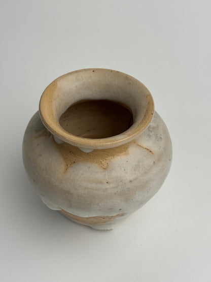 Neutral Drip Glaze Vase