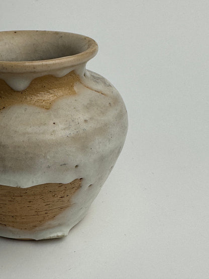 Neutral Drip Glaze Vase
