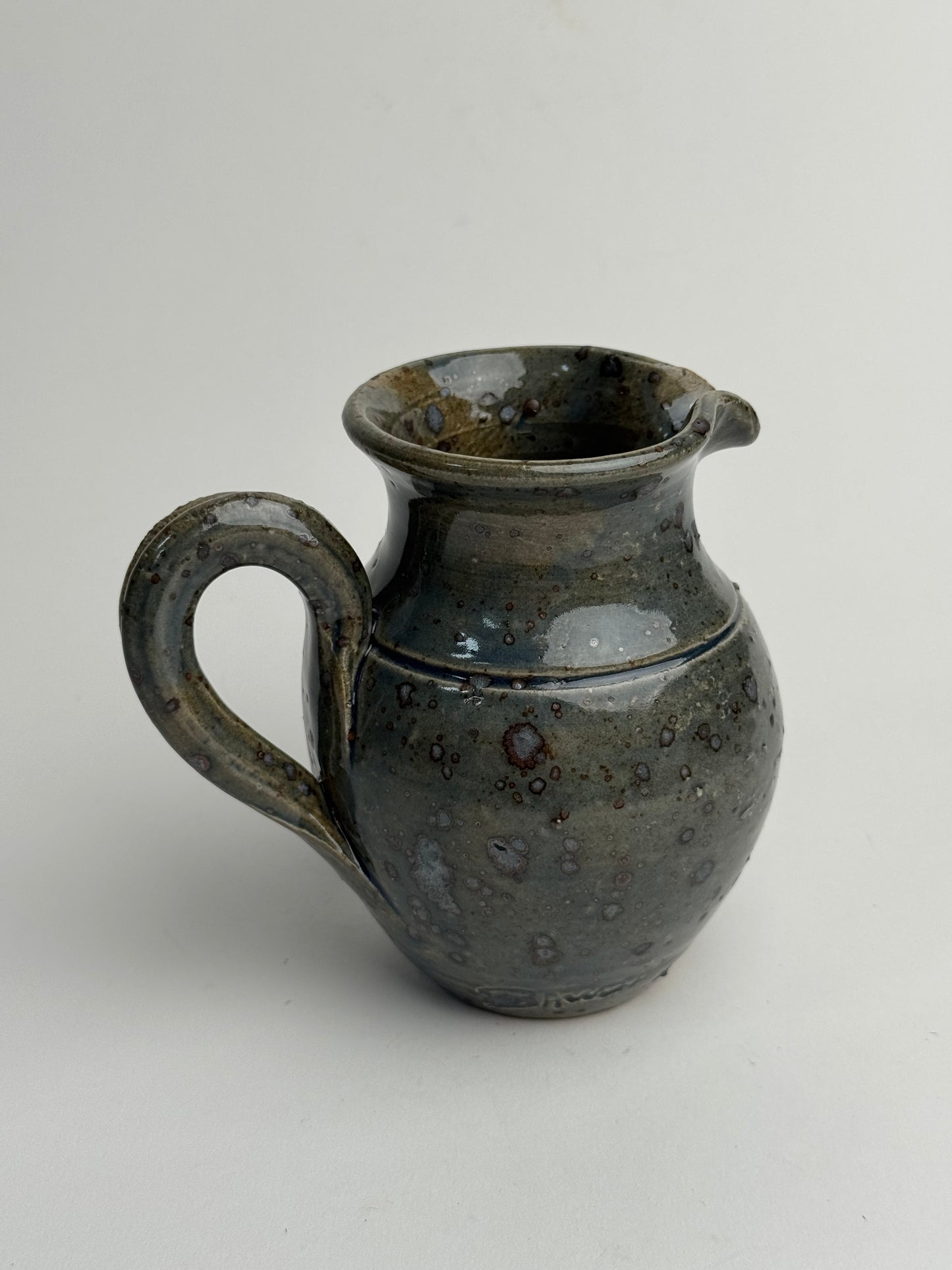 Muted Blue Green Mottled Jug