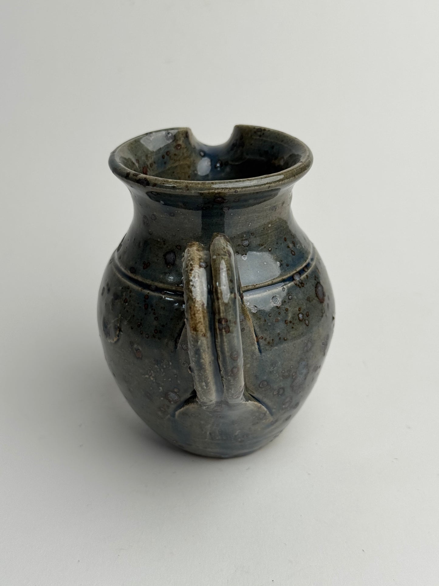 Muted Blue Green Mottled Jug
