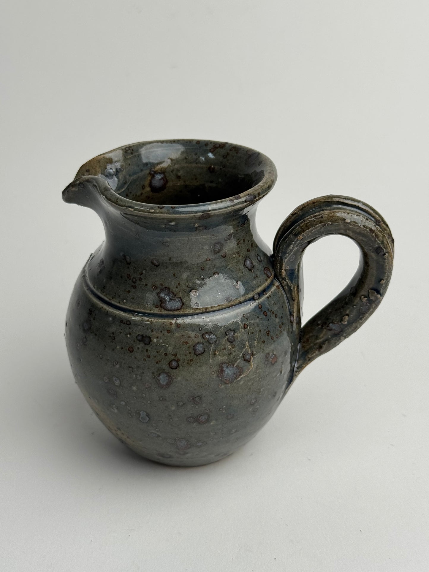 Muted Blue Green Mottled Jug