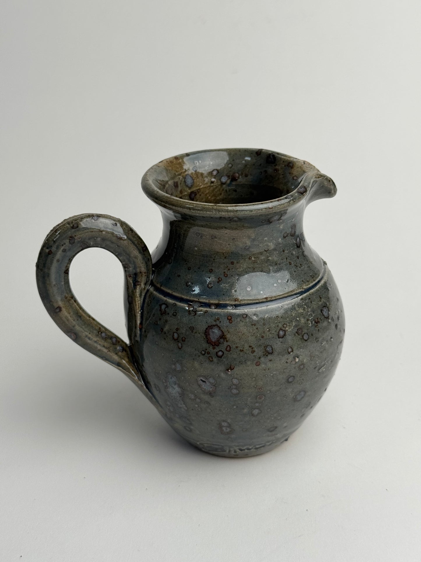 Muted Blue Green Mottled Jug