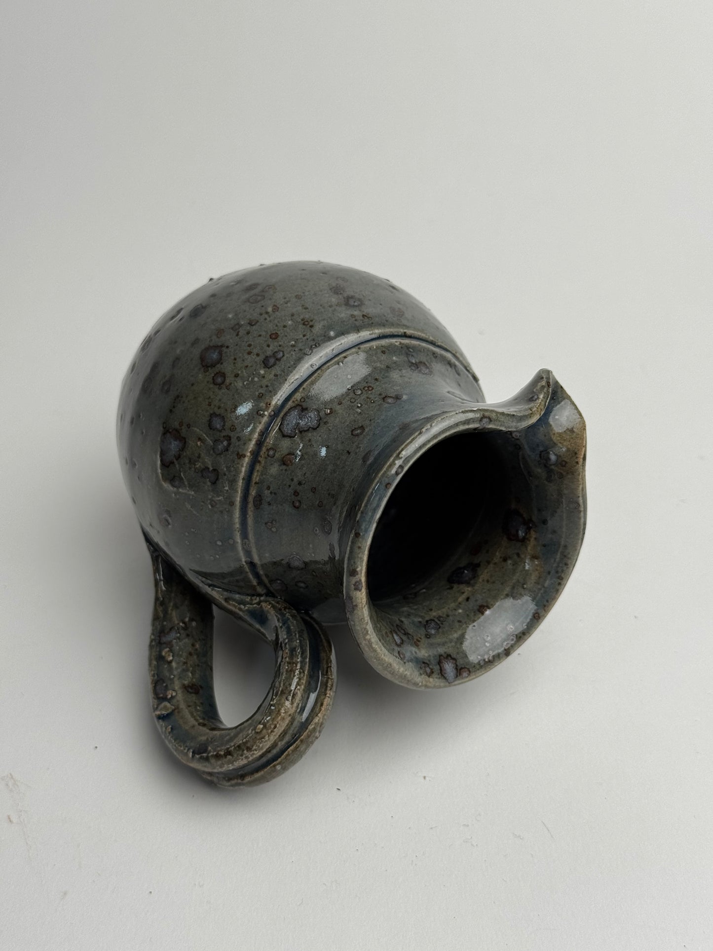 Muted Blue Green Mottled Jug