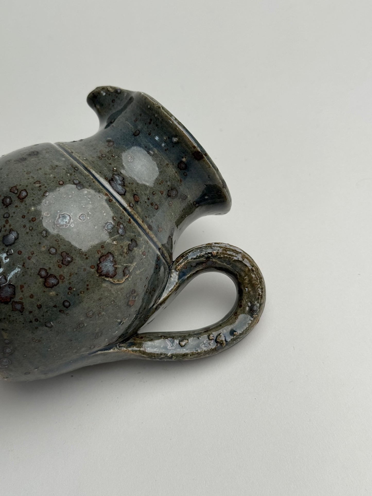 Muted Blue Green Mottled Jug