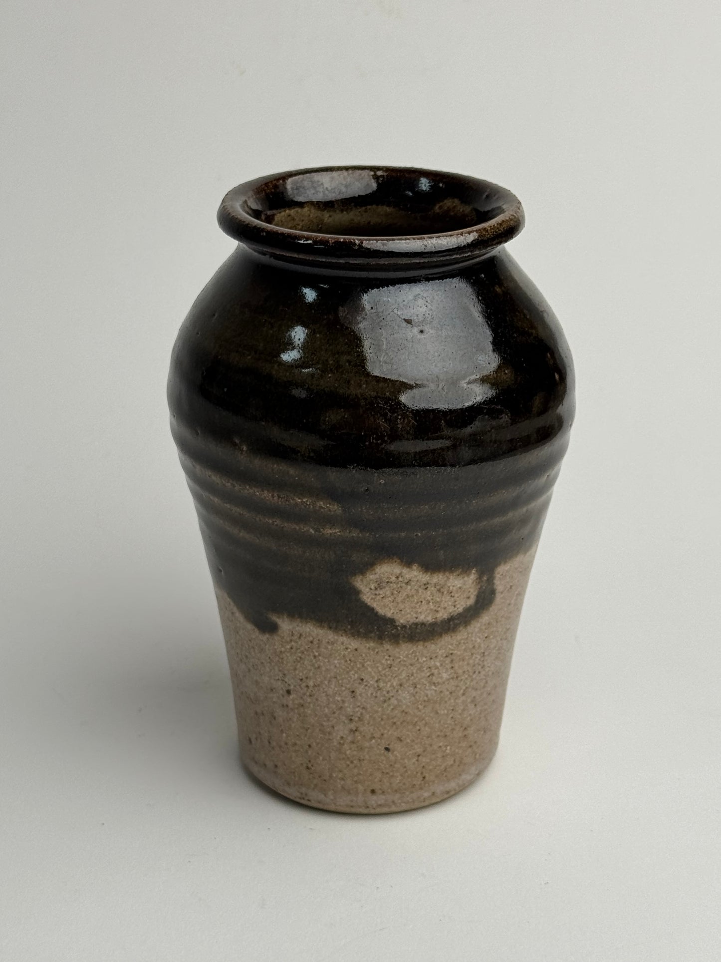 Half Glazed Vintage Pot