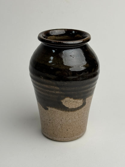 Half Glazed Vintage Pot