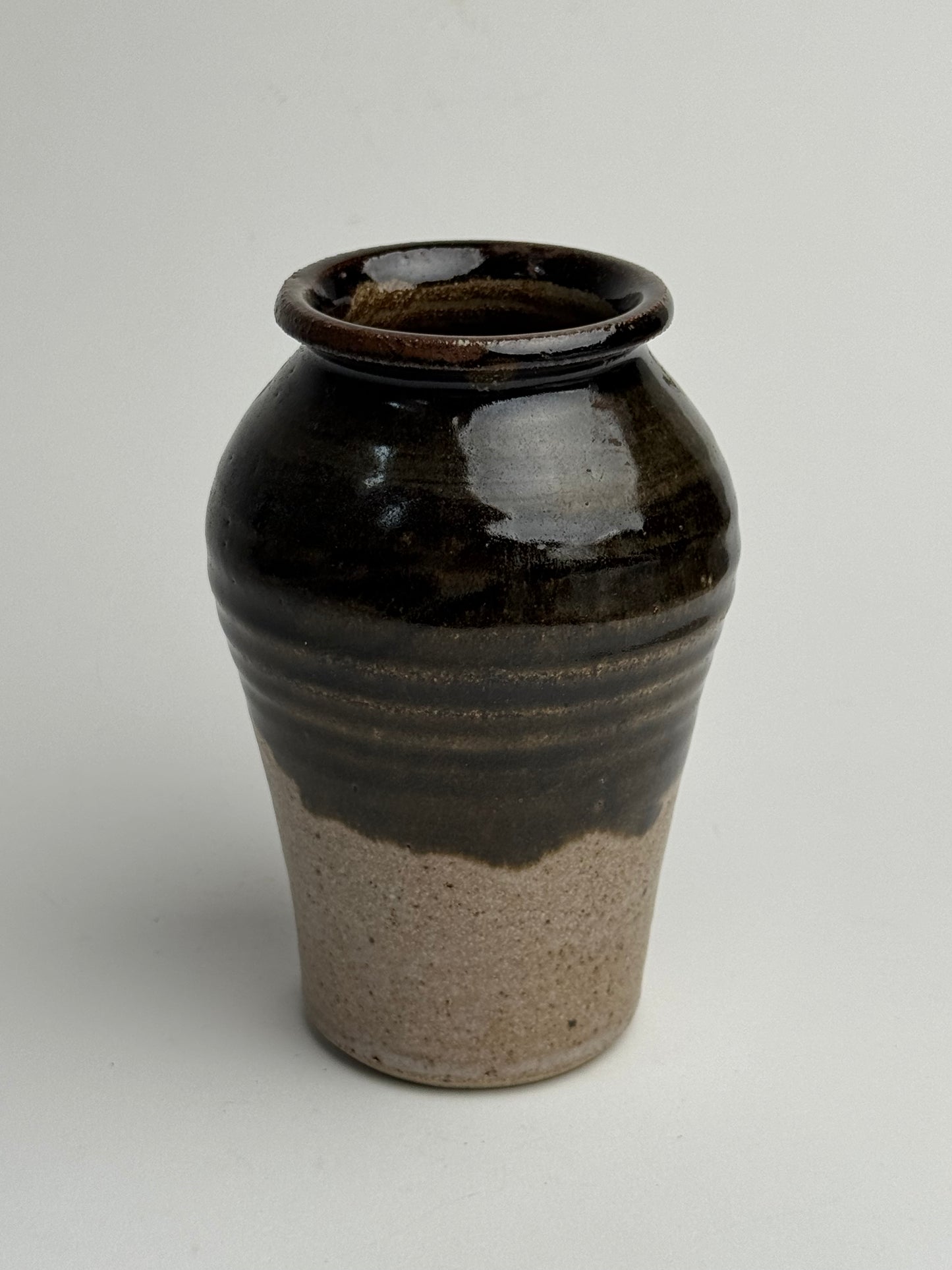 Half Glazed Vintage Pot