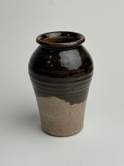 Half Glazed Vintage Pot