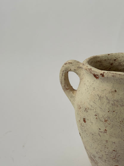 Twin Handled White-Washed Turkish Pot