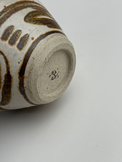 Warm Brown Pattern Tapered Pot