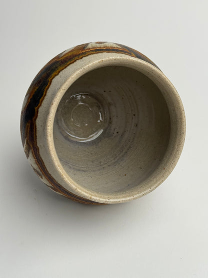 Warm Brown Pattern Tapered Pot